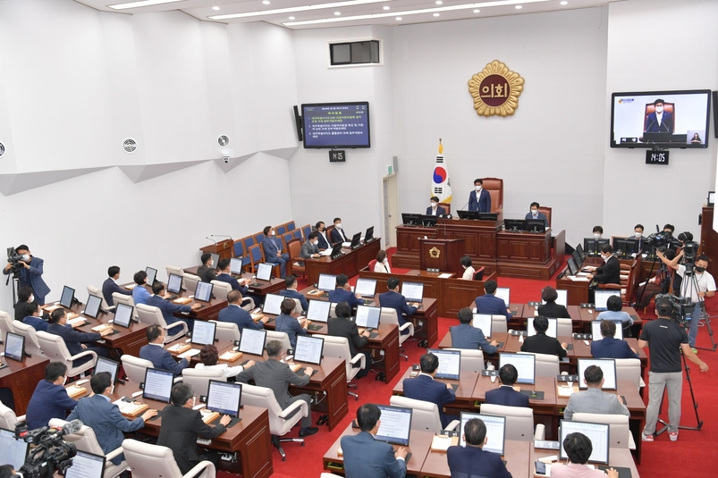 제주도의회 본회의장. 