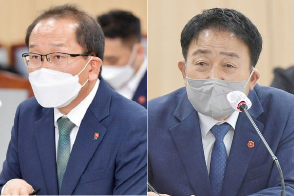 강병삼 제주시장 후보자와 이종우 서귀포시장 후보자.