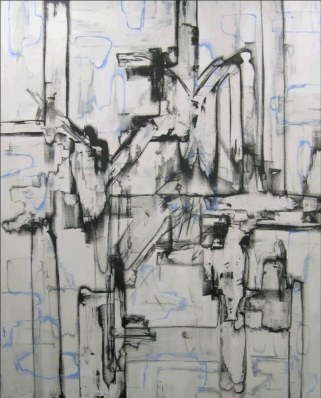 연결짓다/ 130㎝×162㎝/ 캔버스에혼합재료/ 2006