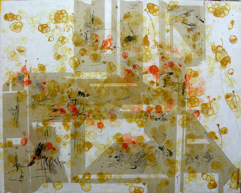 cycle122흔적/ 130㎝×162㎝/ 캔버스에혼합재료/ 2012