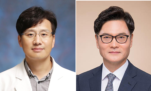 왼쪽부터 고관표, 최국명 교수