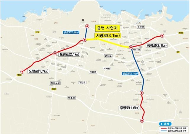 사업구간 위치도. 