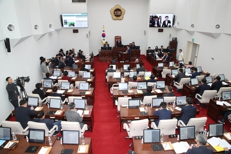 제주도의회 본회의장. 