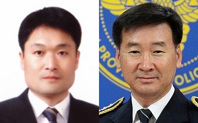 신임 박현규 제주동부서장, 오임관 제주서부서장.