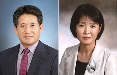 왼쪽부터 강승민 중등교육과장, 이유선 제주국제교육원장