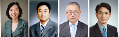왼쪽부터 김재순 교사, 김종철 교감, 김재홍 교사, 김보영 교수