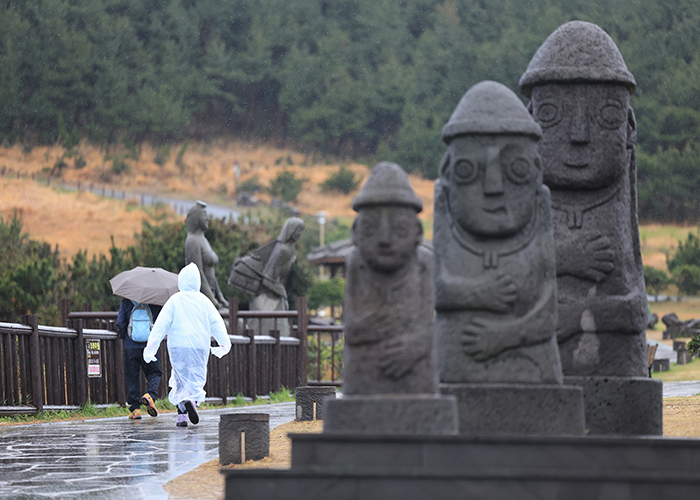 비 내리는 제주