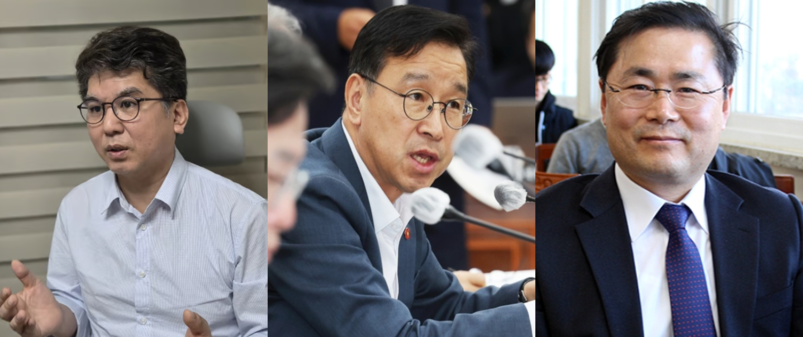 왼쪽부터 이동진 교수, 위성곤 의원, 김경호 교수