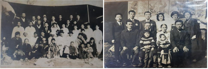 왼쪽부터 1959년 필자의 부모 결혼사진, 1970년 필자의 이모 결혼사진