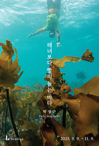 '해녀보다 빨리 늙는 바다' 전시 포스터