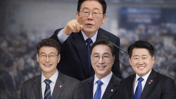 대통령이 깃발 든 '제주의 미래' ... 민주당 세 후보 "내가 쏘아올린 작은공"