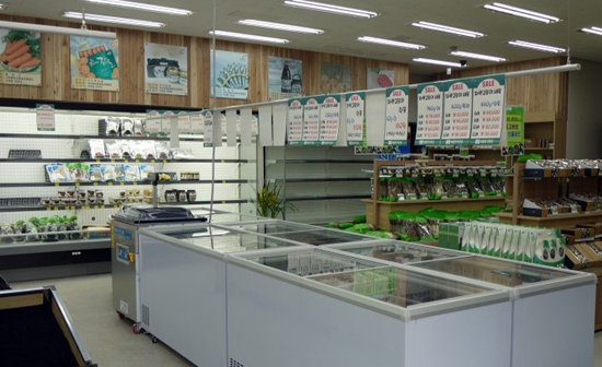 제주시 특산물공동브랜드 해올렛 직판장 내부