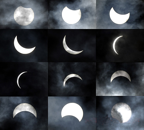 지난 2009년 7월22일 제주에서 열린 부분일식. 이날은 태양이 달에 93%까지 가려지기도 했다. / 사진 = 제이누리 DB