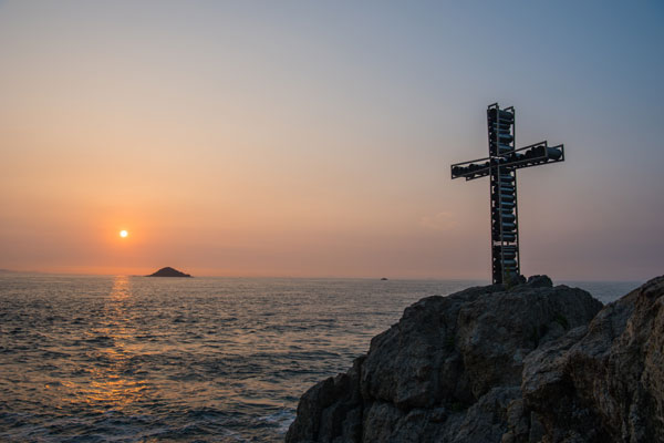 추자도 석양과 천주교 순례길